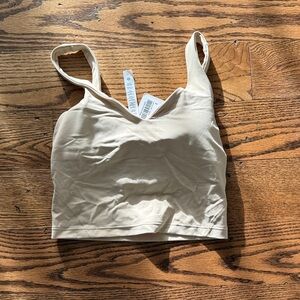 Cream Sleeveless Crop Top